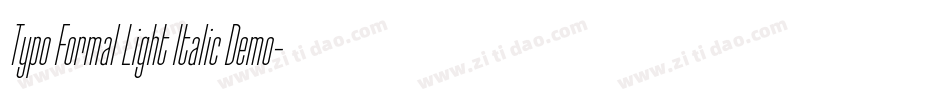 Typo Formal Light Italic Demo字体转换